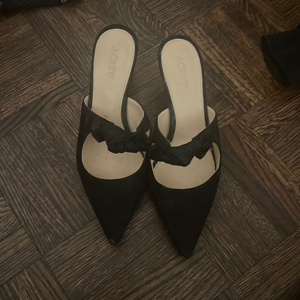 Jcrew black kitten heel. Size 9